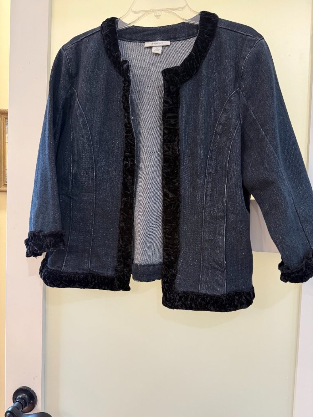 Dressbarn - Women's Dark-wash Denim Cardigan-style Jacket